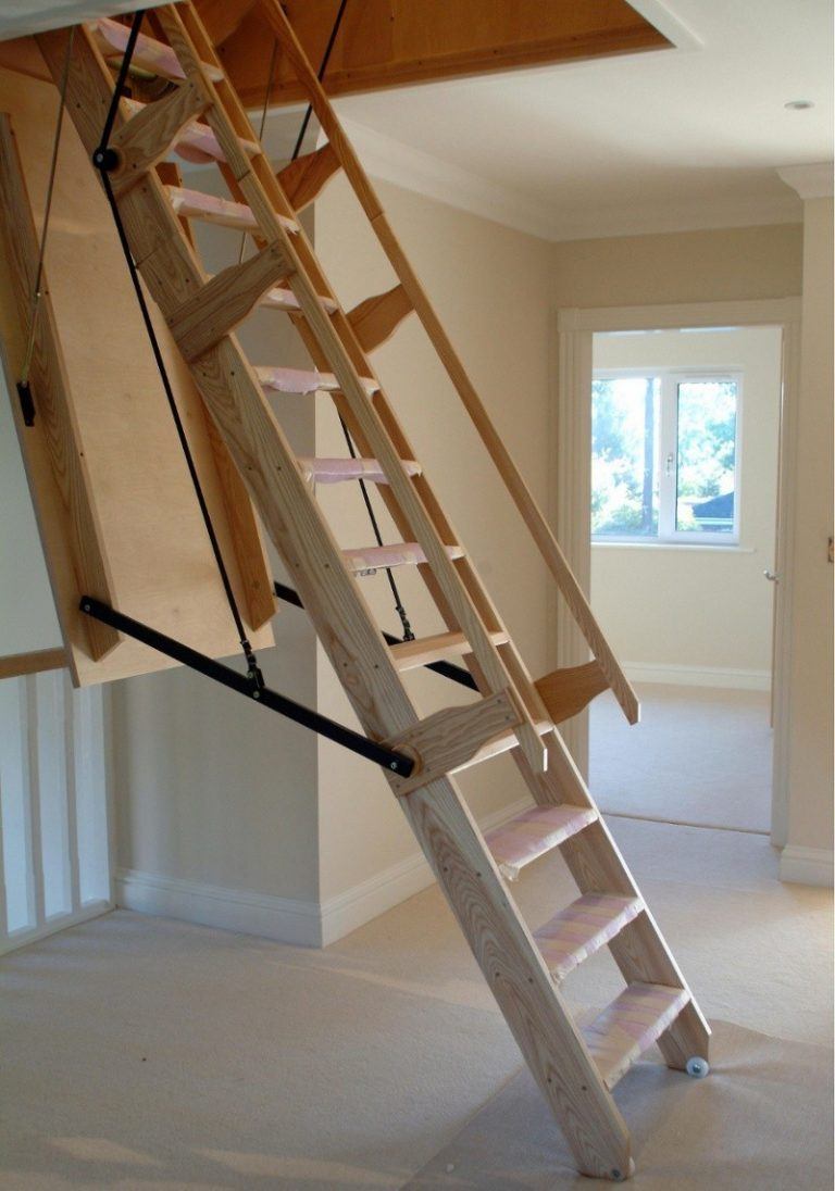 чердачная лестница своими руками фото